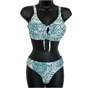 NEW Sunsets Daydream  2 Piece Bra Sized Bikini Top E-G Cup & Hipsyer Bottom Sz S